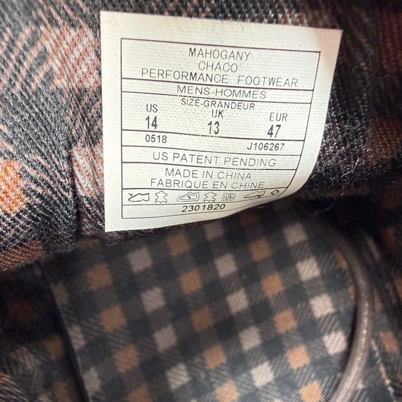 Chaco Mahogany Performance Footwear Mens Chukka Boots Lace Up Size 14 - Picture 12 of 12